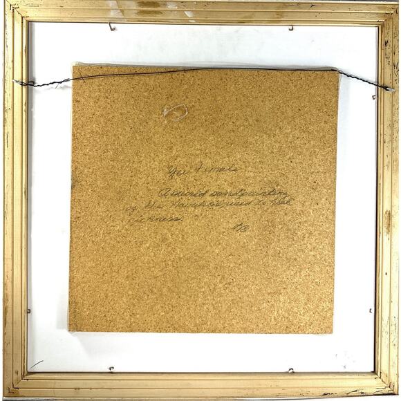 Navajo Yei Sandpainting Framed Artwork 18x18 Southwestern Native American Art - Picture 5 of 6